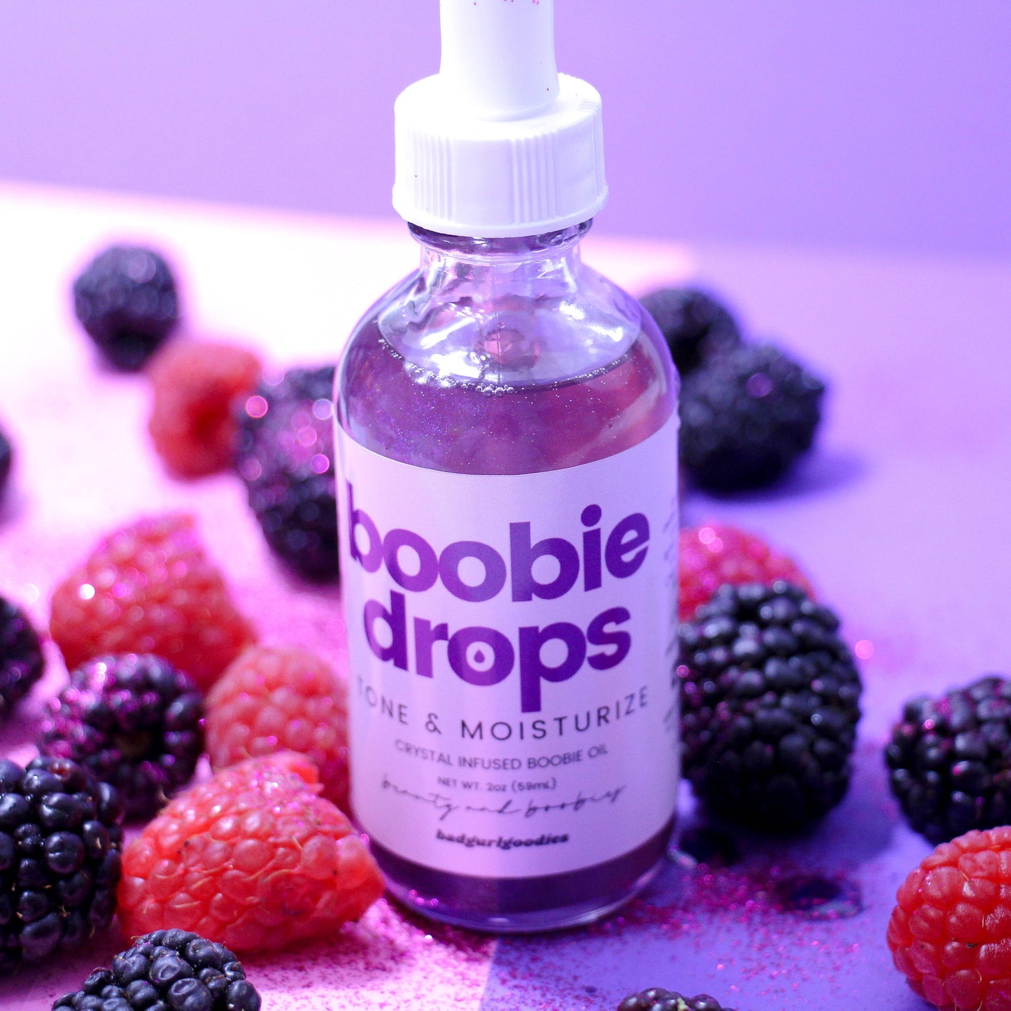 Boobie Drops Acai Breast & Chest Crystal Infused Oil