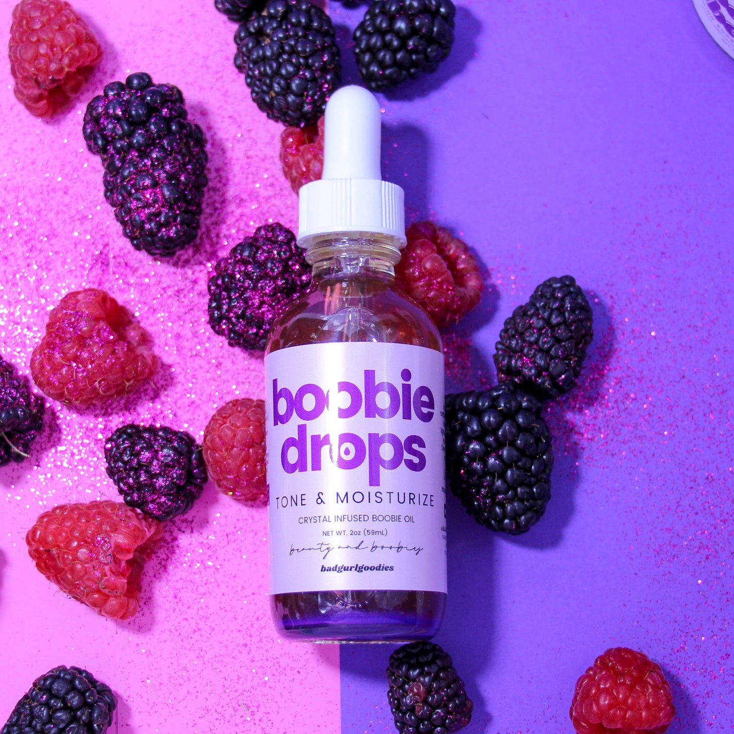 Boobie Drops Acai Breast & Chest Crystal Infused Oil