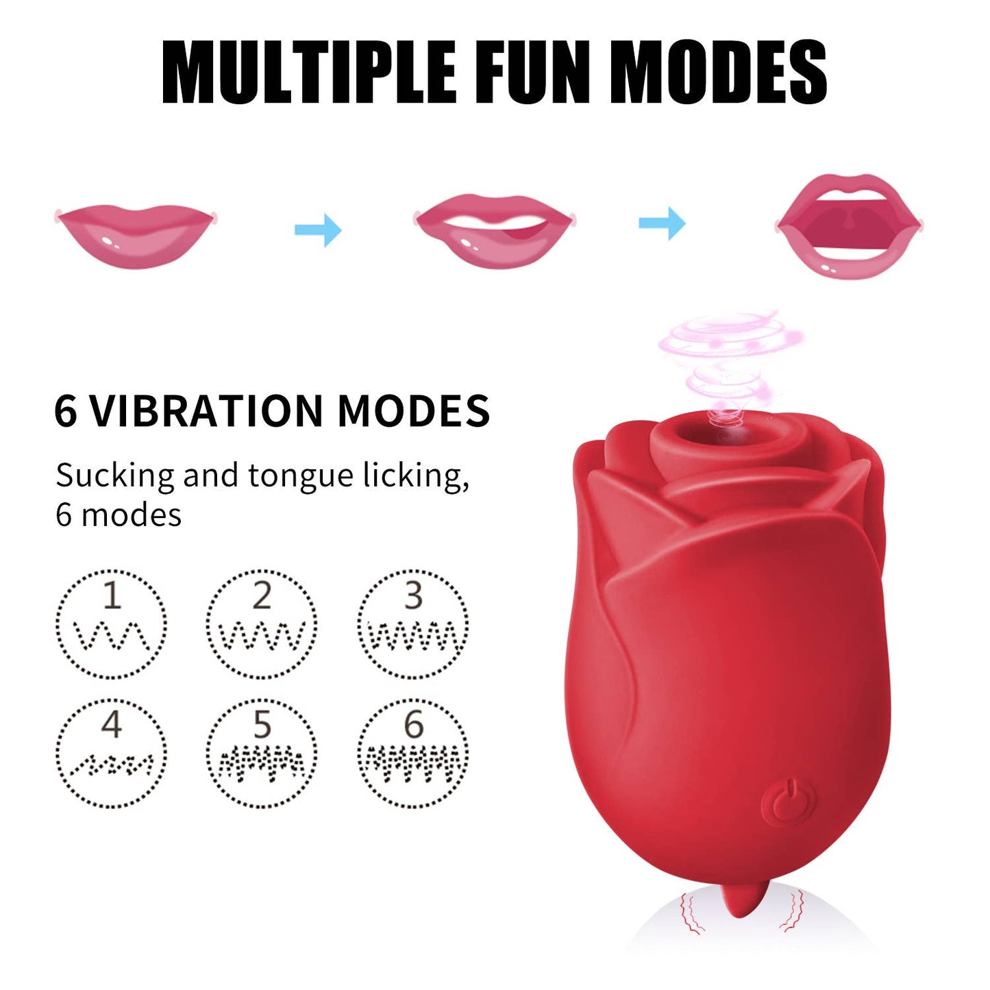 Small Rose and tongue 2 in 1 Adult Sex Toys