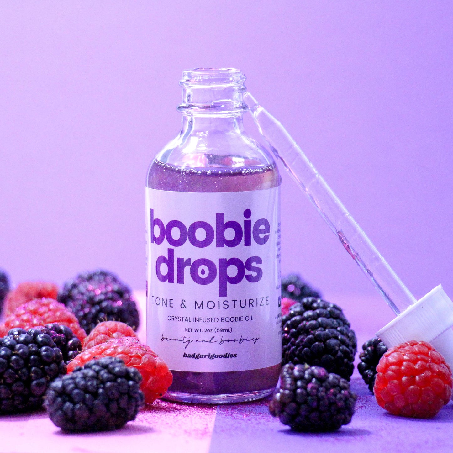 Boobie Drops Acai Breast & Chest Crystal Infused Oil