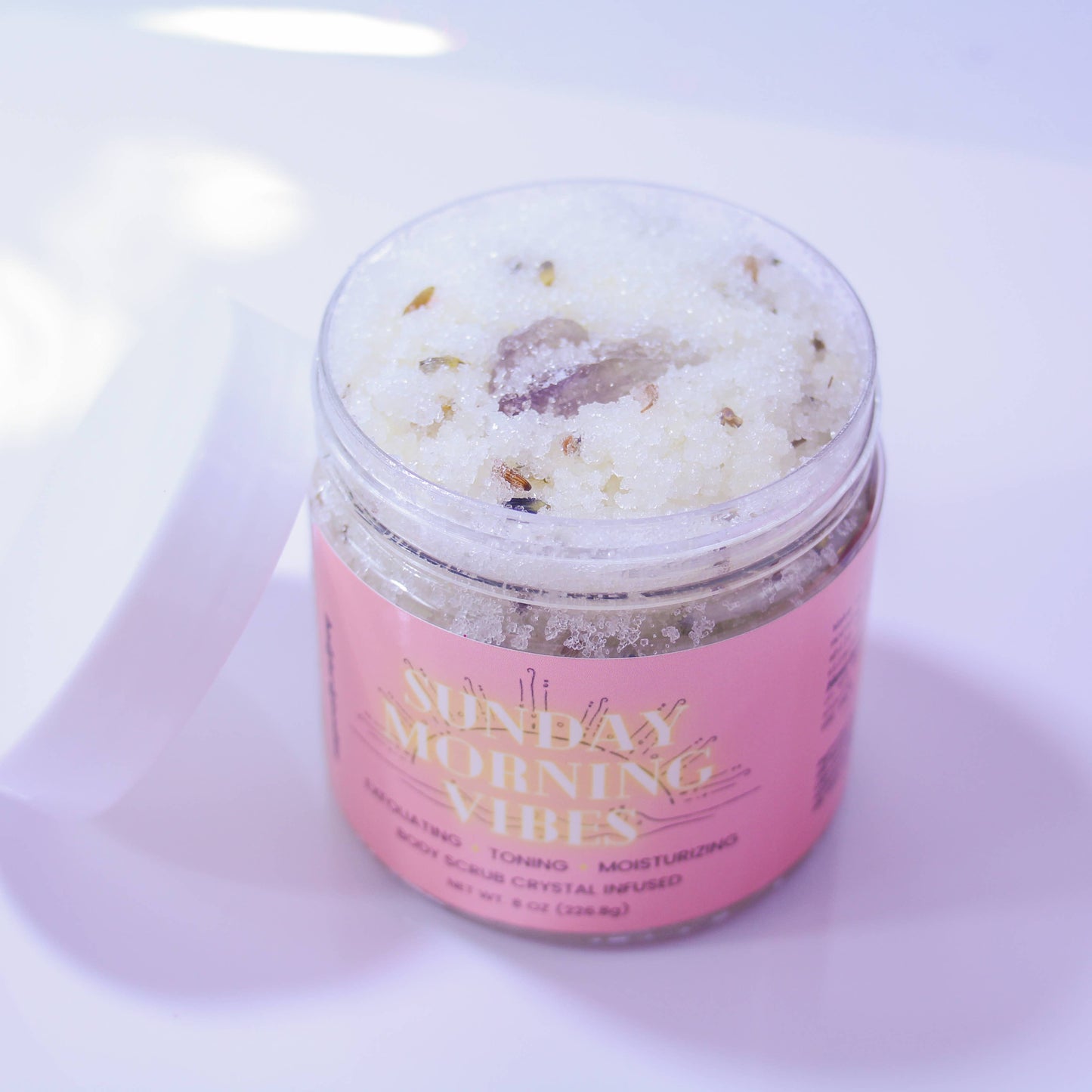 Sunday Morning Vibes Lemon & Lavender Crystal Infused Scrub